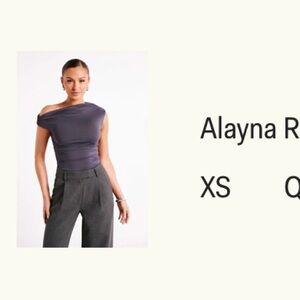 Meshki Alayna Recycled Nylon Ruched Top - Charcoal